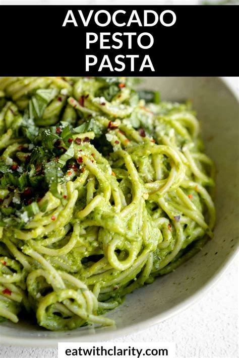Vegan Avocado Pesto Pasta Eat With Clarity