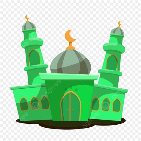 Mosques Clipart Png Images The Mosque With Green Collor Masjid
