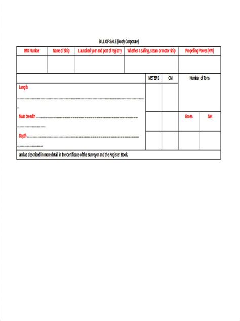 Free 6 Motor Bill Of Sale Forms In Ms Word Pdf