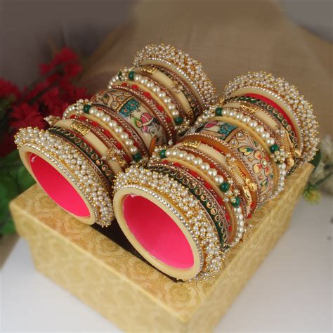 Indian Bangles For Women Traditional Wedding Bangles Pottery Etsy