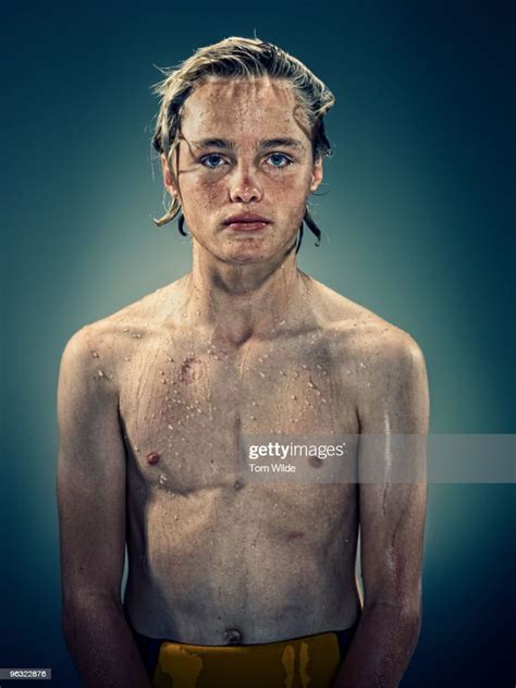 Portrait Of Young Male Surfer With Wet Blonde Hair Photo Getty Images