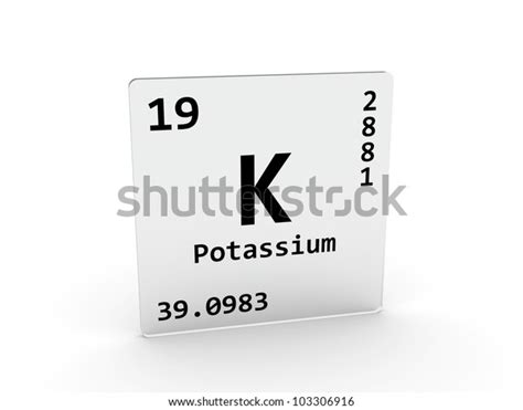 Potassium Symbol K Element Periodic Table Stock Illustration
