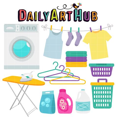 Laundry Room Clip Art Set Daily Art Hub Graphics Alphabets And Svg