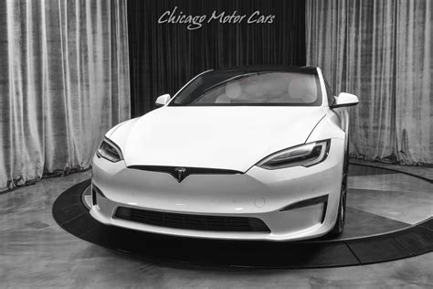 Used 2021 Tesla Model S Plaid Sedan Pearl White Autopilot Low Miles