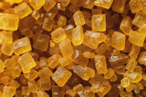 Extreme Macro Sugar Crystals Close Up Of Brown Cane Sugar On A Plane