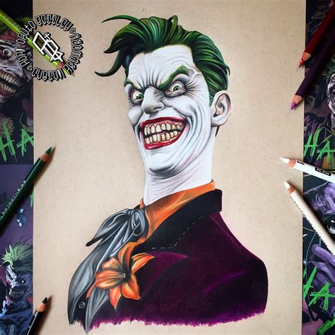 Joker Smile Prismacolor Pencil Portrait On Behance