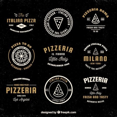 Premium Vector Collection Of Vintage Pizza Logos