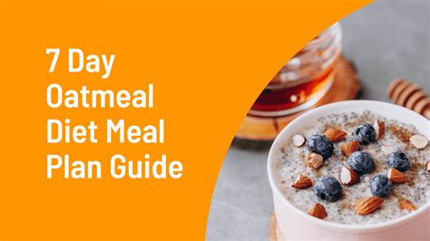 7 Day Oatmeal Diet Meal Plan Pdf And Menu Medmunch