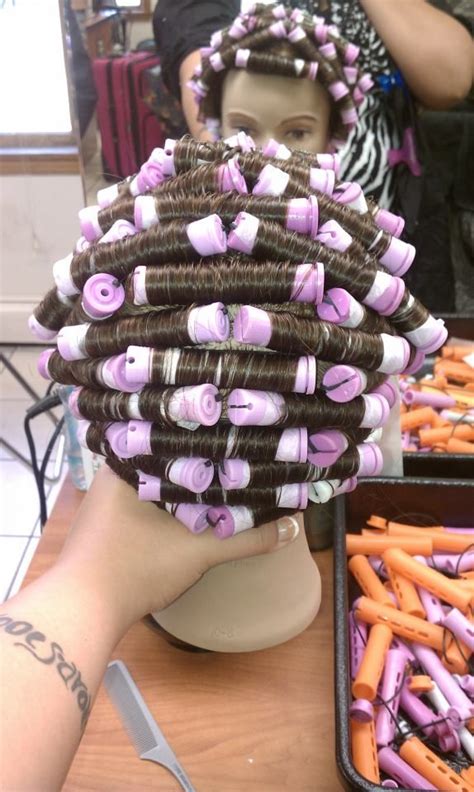 Essentially, a woven wrap is a really long piece of fabric that has been hemmed on all sides. simple bricklay perm wrap | Permed hairstyles, Perm, Short ...