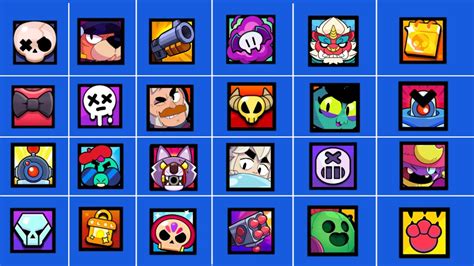 All 152 Profile Icons In Brawl Stars Youtube
