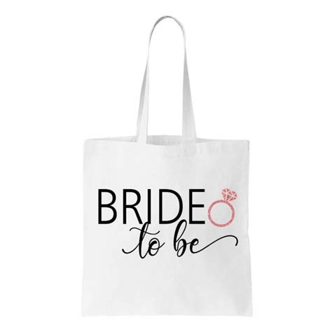 Bride To Be Canvas Tote Bag Personalized Brides