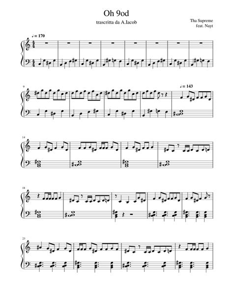 oh 9od sheet music for piano solo