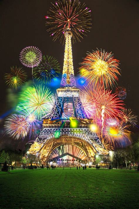 Paris Eiffel Tower Fireworks Paris Eiffel Tower