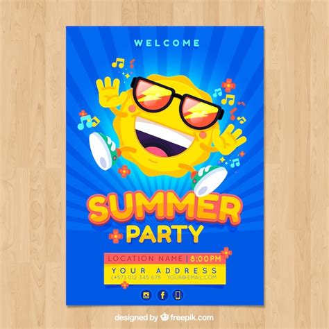 Free Vector Summer Party Poster
