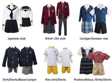Introduce Different Styles Of School Uniform Custom School Uniform As