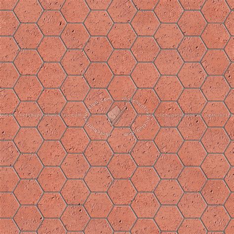 Tuscany Hexagonal Terracotta Antiqued Red Tile Texture Seamless 16044