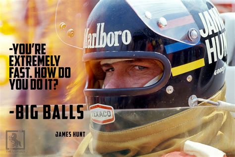 There's a lie that all drivers tell themselves. A matter of "big balls". #James Hunt | James hunt, Classic cars trucks hot rods, Racing quotes