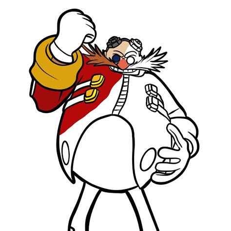 Doctor Eggman Coloring Page Busy Shark