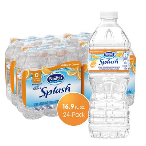 Nestle Splash Water Mandarin Orange Flavor 169 Fl Oz Plastic Bottles
