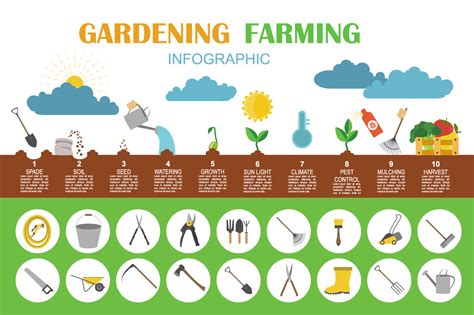 Gardening Infographic Big Set On Behance