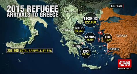 على الخريطة الجزر اليونانية التي تعتبر بوابة أوروبا للاجئين وعدد من استقبلتهم منذ مطلع 2015