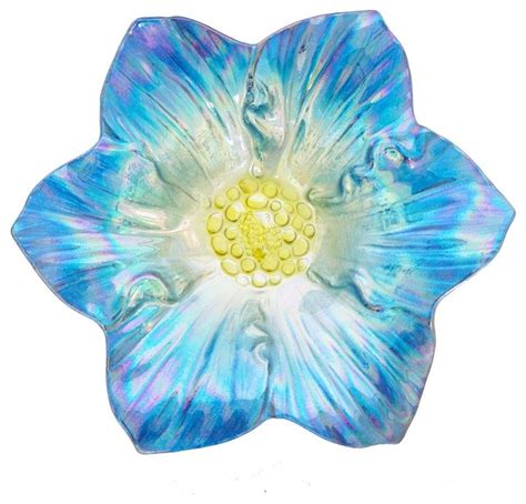Flower Shaped Glass Plate Traditional Decorative Plates By