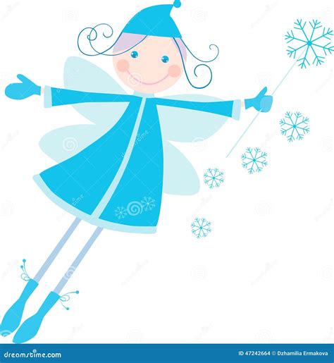 Winter Fairy Stock Vector Illustration Of Greeting Child 47242664