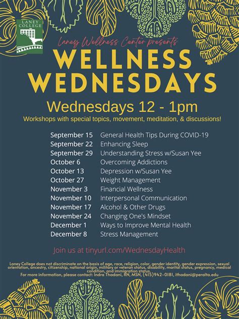 Wellness Wednesdays Wellness Center Wellness Center