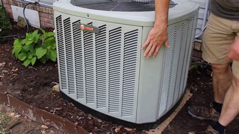 How To Remove Shroud Cover From Trane Xb13 Air Conditioner Youtube