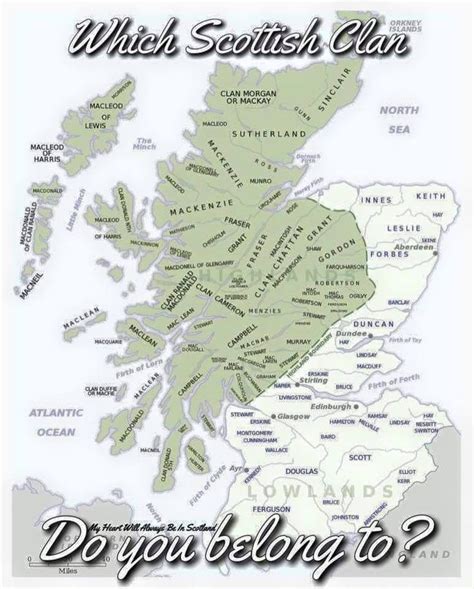 Scottish Clan Map Scottish Clans Clan Scottish