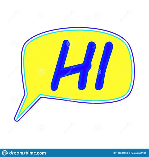 Hi Hello Banner Speech Bubble Poster And Sticker Concept With Text