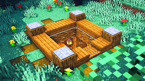 Minecraft Underground Starter House How To Build A Survival Starter House Tutorial YouTube