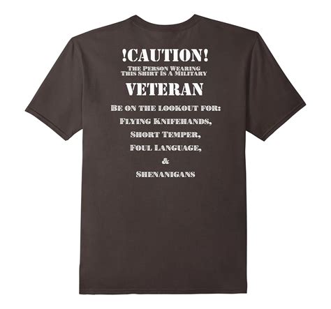 Military Veteran Warning Funny T Shirt Cl Colamaga