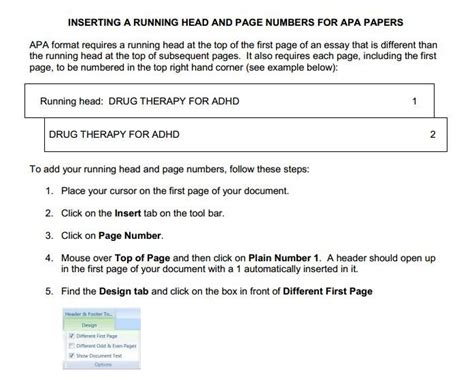 Apa How To Insert A Running Head And Page Numbers For Apa Formatting