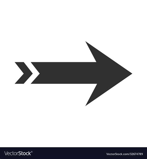 Arrow Direction Related Icon Right Pointed Vector Image