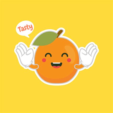 Apricot Fruits Emotion Emoji Characters For Healthy Food Design