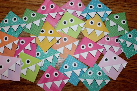 A Bunch Of Monster Corner Bookmarks Neat Easy Fun Idea That I Want