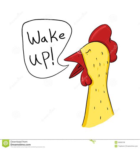 Rooster Wake Up Call Illustration Royalty Free Stock