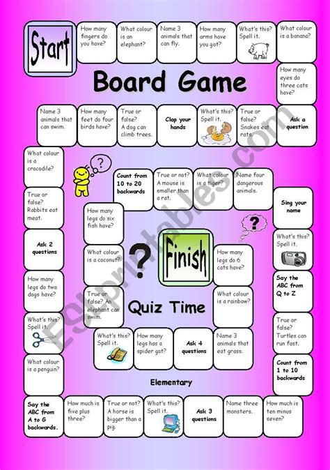Prepositions Of Time Board Game Esl Worksheet By Taty