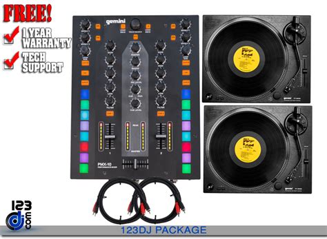 Gemini Pmx 10 And Tt 4000 Package Dj Turntables Dj Audio