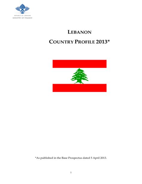 Lebanon Country Profile 2013