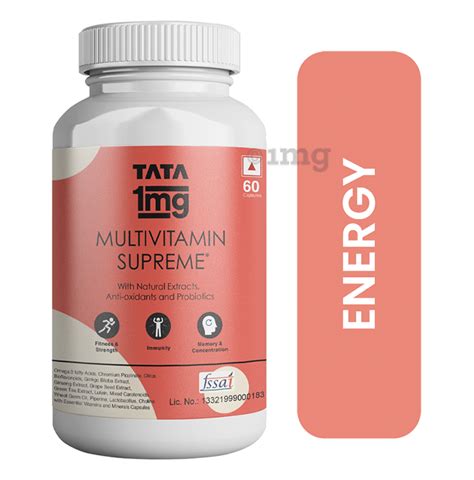 Tata 1mg Multivitamin Supreme Zinc Calcium And Vitamin D Capsule For Immunity Energy Overall