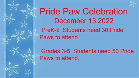 Pbis Pride Paw Celebration North Harlem Elementary School