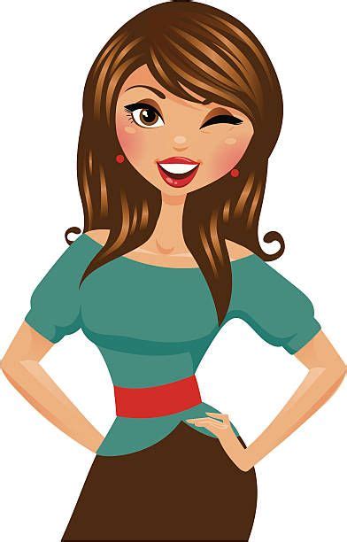 Cartoon Girl Drawing Girl Cartoon Woman Illustration Photo