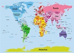 Large World Map For Kids - States Of America Map