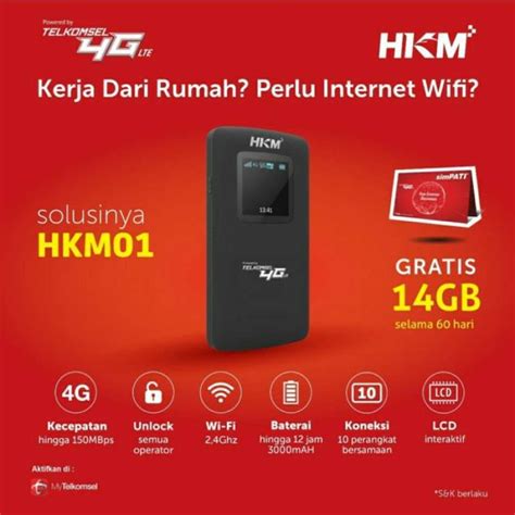 Jual Hkm Hkm Modem Mifi Wifi G Unlock Free Kuota Telkomsel Gb