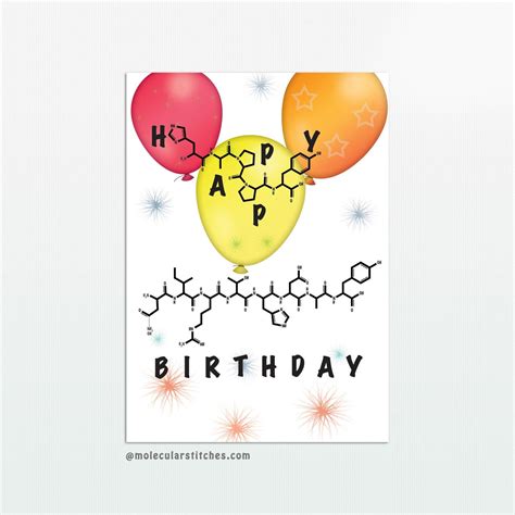 Chemistry Birthday Card Science Birthday Card Printable Birthday Card