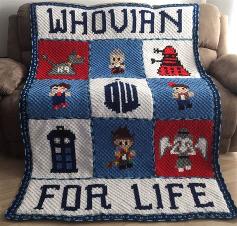 Extra Large Handmade Crochet Dr Who Whovian Blanket Etsy Handmade