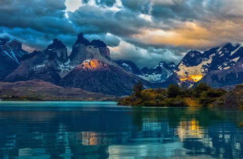 Озеро в аргентинских горах — Hd горный пейзаж обои 3264x2139