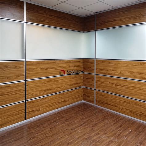 Mdf Office Partition Wall Half Glass Partition Wall For Office